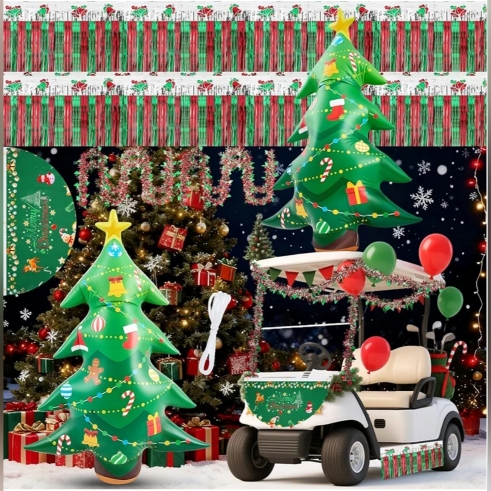 New 5ft Christmas Golf Cart Decoration Kit
